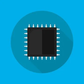 Chip icon. Vector illustration. Stock Illustration