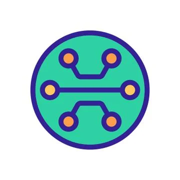 Chip icon vector. Isolated contour symbol illustration Illustrazione stock
