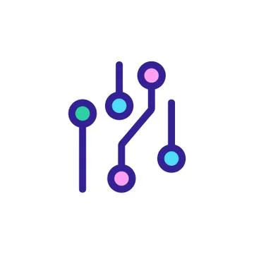 Chip icon vector. Isolated contour symbol illustration Stock Illustration