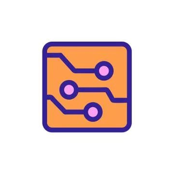 Chip icon vector. Isolated contour symbol illustration Stock Illustration