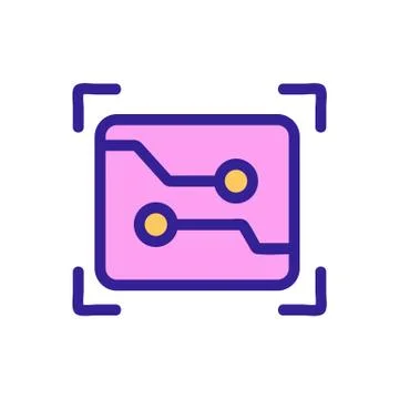 Chip icon vector. Isolated contour symbol illustration Stock Illustration