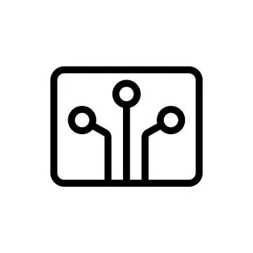 Chip icon vector. Isolated contour symbol illustration Stock Illustration