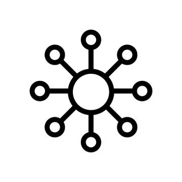 Chip icon vector. Isolated contour symbol illustration Illustrazione stock