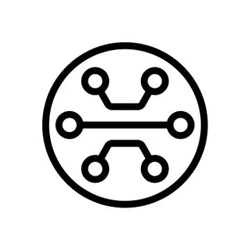 Chip icon vector. Isolated contour symbol illustration Illustrazione stock