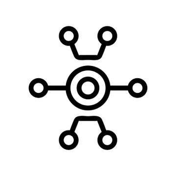 Chip icon vector. Isolated contour symbol illustration Stock Illustration