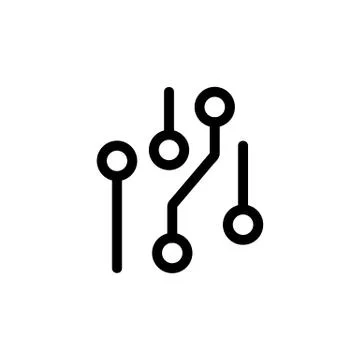 Chip icon vector. Isolated contour symbol illustration Stock Illustration