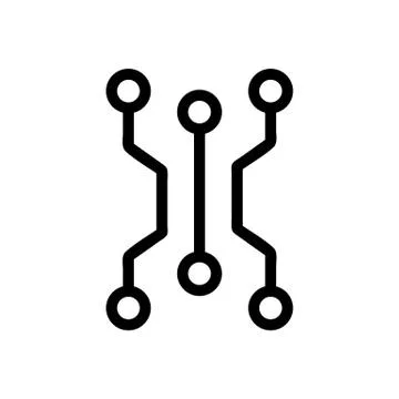 Chip icon vector. Isolated contour symbol illustration Stock Illustration