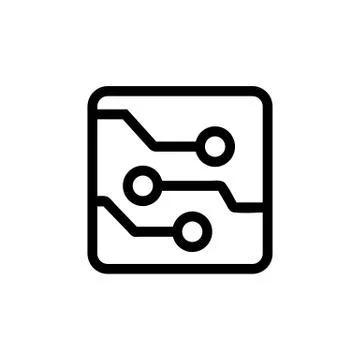 Chip icon vector. Isolated contour symbol illustration Stock Illustration