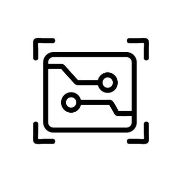 Chip icon vector. Isolated contour symbol illustration Stock Illustration