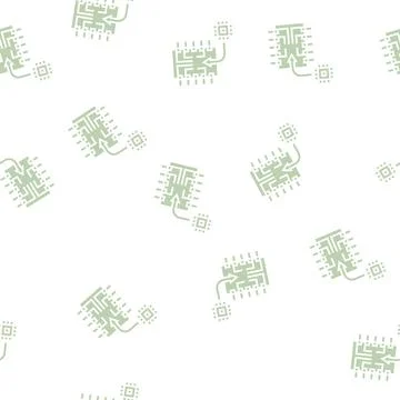 Chip installation semiconductor manufacturing glyph seamless pattern イラスト素材