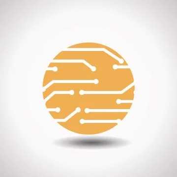 Chip isolated minimal icon Stock Illustration