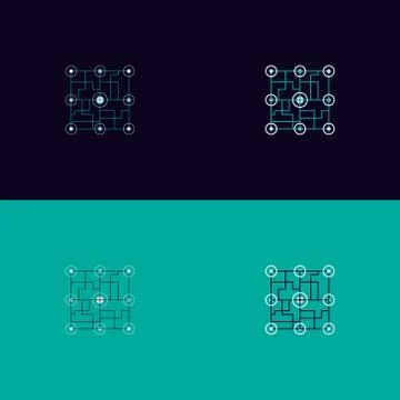 Chip logo, illustration, vector Stock Illustration