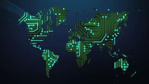 Chip logo world Stock After Effects