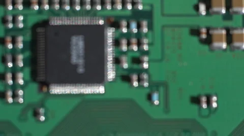 Chip macro computer circuit boards Stock Footage 1005874
