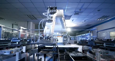 Chip Manufacturing Cleanroom 4K High Tech Product Stock Footage 341244080