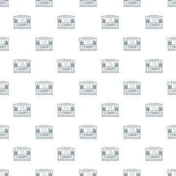 Chip microcontroller pattern vector seamless 스톡 일러스트