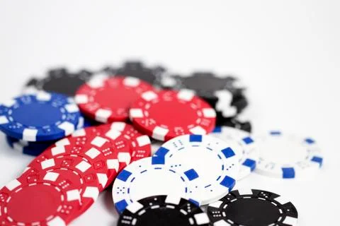 Chip mountain on white Stock Photos