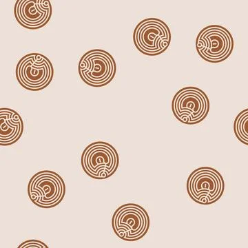 Chip nfc technology glyph seamless pattern Stock Illustration