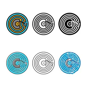Chip nfc technology styles color icon vector Stock Illustration