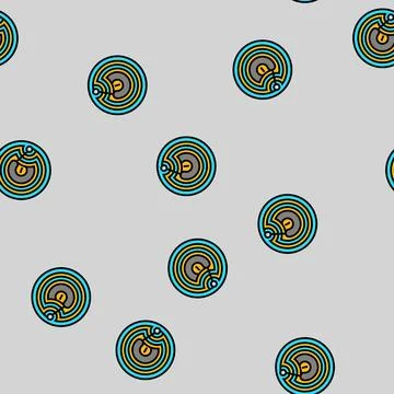 Chip nfc technology vector seamless pattern Stock Illustration