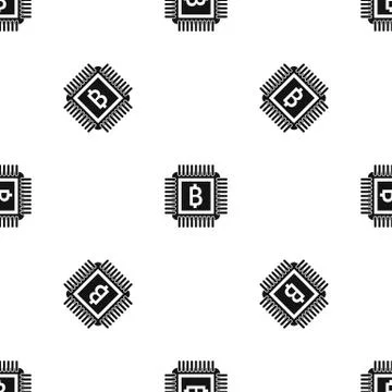 Chip pattern seamless black Illustrazione stock