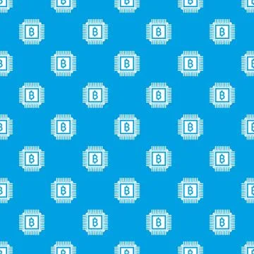Chip pattern seamless blue Stock Illustration