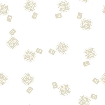 Chip for pet glyph seamless pattern Stock Illustration