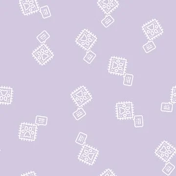 Chip for pet line seamless pattern Stock Illustration