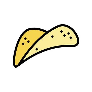 Chip potato vegetable color icon vector illustration Illustrazione stock
