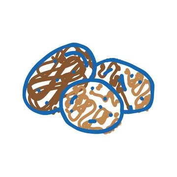 Chip potato vegetable icon doodle illustration Illustrazione stock