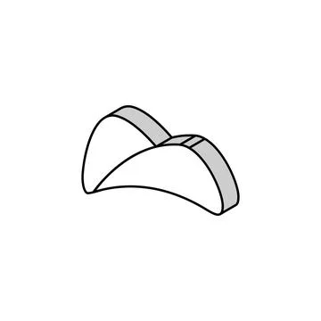 Chip potato vegetable isometric icon vector illustration Illustrazione stock