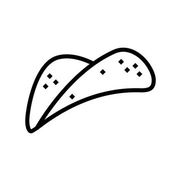 Chip potato vegetable line icon vector illustration Illustrazione stock