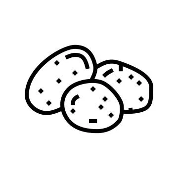 Chip potato vegetable line icon vector illustration Illustrazione stock