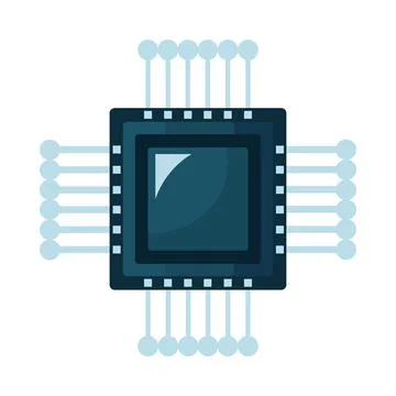 Chip processor electronic Illustrazione stock