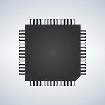 Chip processor Icon Stock Illustration