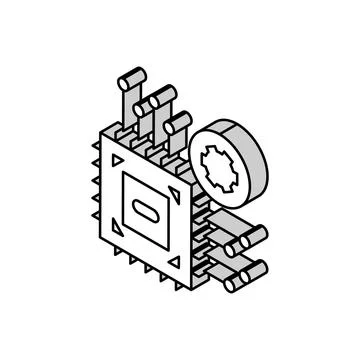 Chip repair isometric icon vector illustration Stock Illustration