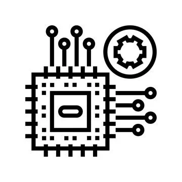 Chip repair line icon vector illustration Stock Illustration