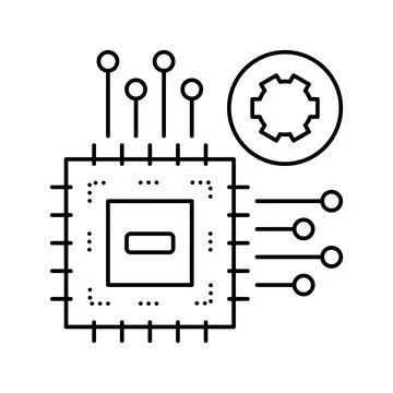 Chip repair line icon vector illustration Stock Illustration