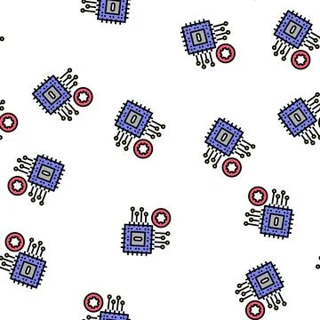 Chip repair vector seamless pattern イラスト素材