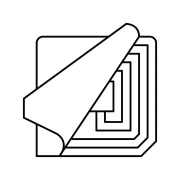 Chip rfid copper wire component line icon vector illustration 스톡 일러스트