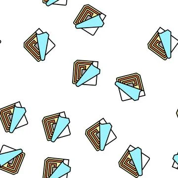 Chip rfid copper wire component vector seamless pattern Stock Illustration