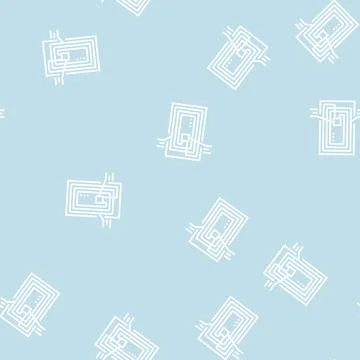 Chip rfid structure line seamless pattern Stock Illustration