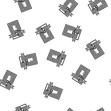 Chip rfid structure vector seamless pattern 스톡 일러스트