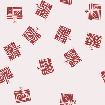 Chip shop glyph seamless pattern Illustrazione stock