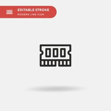 Chip Simple vector icon. Illustration symbol design template for web mobile U 스톡 일러스트