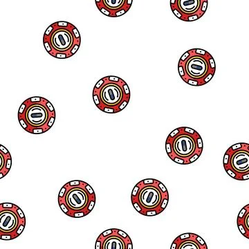 Chip slot game vector seamless pattern Illustrazione stock