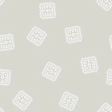 Chip of smart home system line seamless pattern Stock Illustration