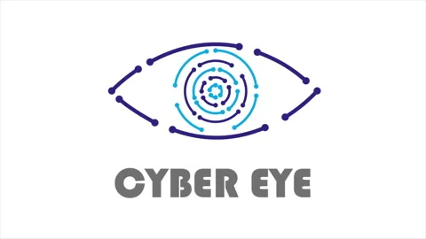 Chip style cyber eye Video stock 154339490