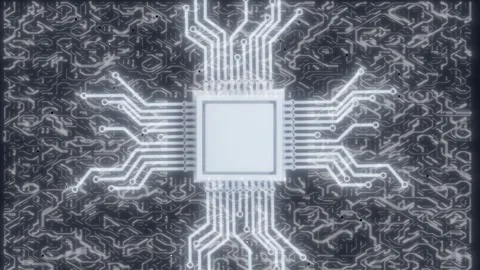 Chip technology. beautiful background. electric current from moving chips Stock Footage 282784700