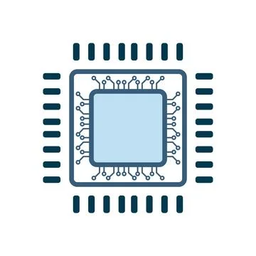 Chip technology circuits system icons design, a vector AI symbol concept de.. Stock-Illustration